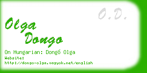 olga dongo business card